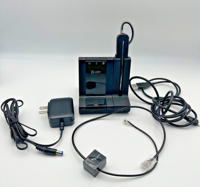 Plantronics POLY W8200B Wireless Headset & Charging base DECT + Adapters