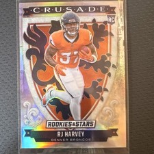 2025 Panini Rookies & Stars Crusade Prizm Rookie #26 RJ Harvey Broncos