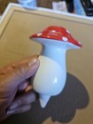 Red Ceramic Mushroom Planter Water Dispenser New In Box!  — photo 6