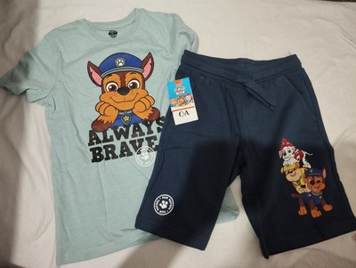 Paw Patrol Set 2 tlg. T-Shirt Shirt Sommerset Outfit Gr 134 neu mit Etikett 