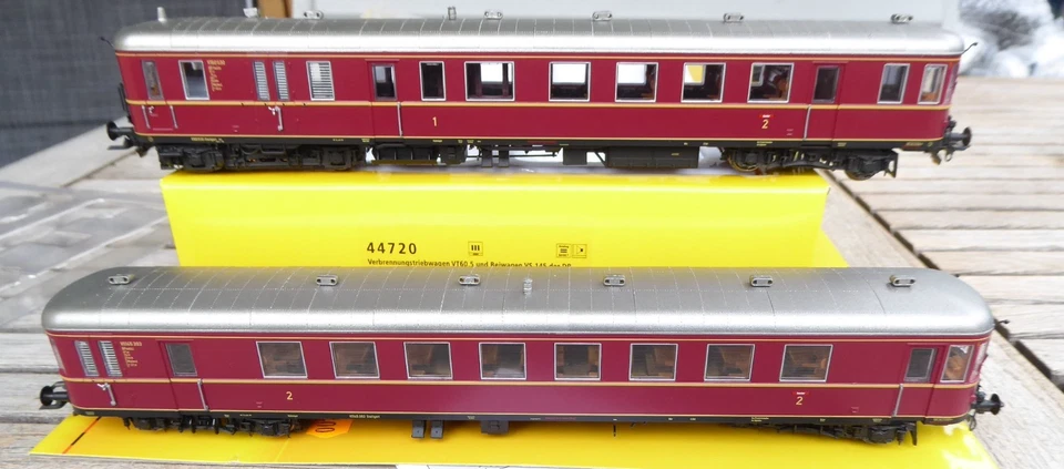 Brawa 44720 H0 2-teiliger Diesel-Triebwagen VT 60.5 der DB Epoche 3 DSS selten