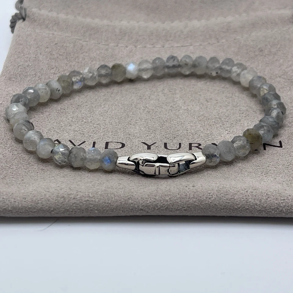 David Yurman Sterling Silver Spiritual Bead Labradorite Bracelet - Image 3 of 3