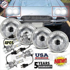 4x 5.75 5-34 Projector Round Glass Led Headlights Hilo Beams Sealed Headlamp