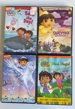 Dora The Explorer Lot of 4 DVDs Fairytale -Save The Day -Meet Diego