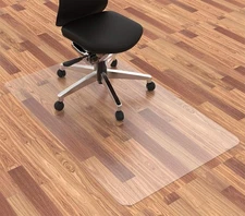 Office Chair Mat for Hardwood Floor, 48”x 30” Vinyl Desk Chair Mat Clear Floo...