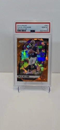 2024 Prizm - Caleb Williams Rookie Orange Ice #301 Bears PSA 10