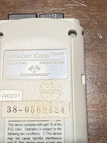 Sega Dreamcast Performance Memory Card P-20-316E TESTED