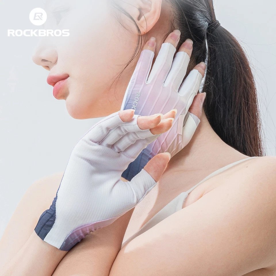 ROCKBROS Cycling Gloves Breathable Sun-protection Anti-slip Outdoor Women Gloves - image 4 of 4