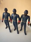 3 Vintage 1980 Star Wars Bespin Security Guard Black Factory Figure A1