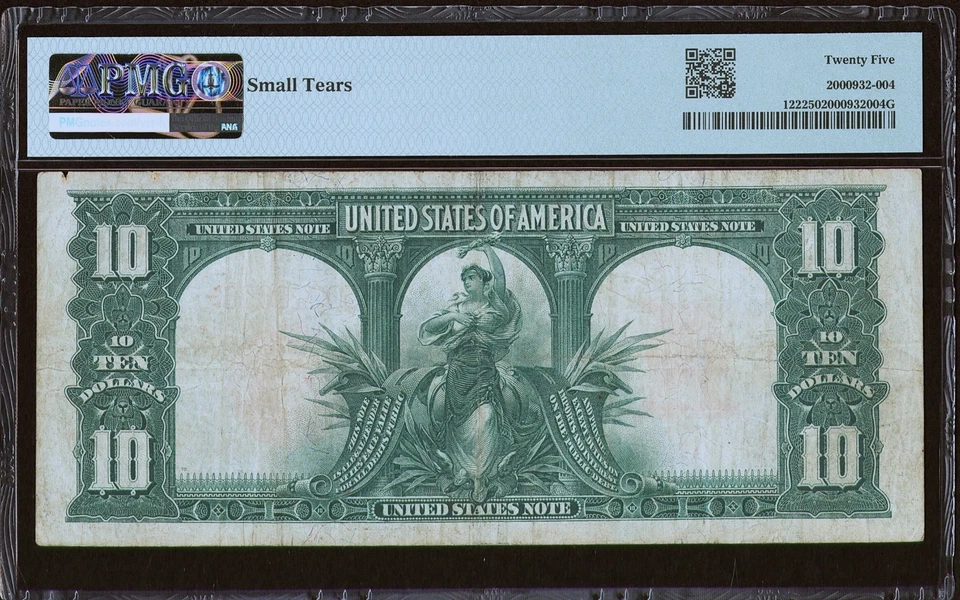 Billete de bisonte de $10 de 1901 FR.122 - PMG 25 muy fino Foto 2 de 2