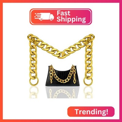 Syhood DIY Chunky Aluminum Purse Handle Bag Chain Gold Handbag Chain Charms Wild
