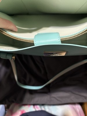 Kate Spade New York Light Blue Tote Bag for Women with Gold