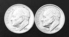 1954 P & D 10c SILVER Roosevelt Dimes (2 Coins).    (R007)  FREE Shipping