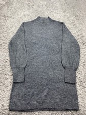 Vero Moda Dress Women Small Oversized Gray Wool Cashmere Blend Sweater Dress