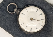 1813 E. Neilson Verge Fusee Pocket Watch w/ Sterling Silver Case - Parts/Repair