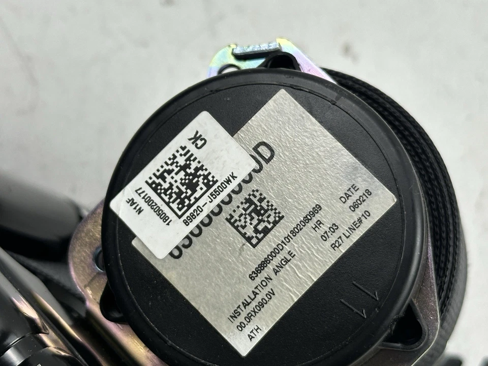 18-23 Kia Stinger Rear Right Passenger Seat Belt Retractor Black OEM 89820-J5500 - Image 4 of 4