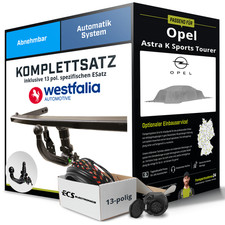 Anhängerkupplung WESTFALIA abnehmbar für OPEL Astra K Sports Tourer +E-Satz Kit