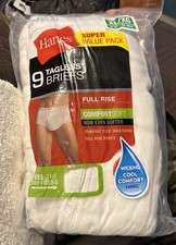9 ad pack,40-42  , Hanes Mens XL Tagless White Briefs new underwear