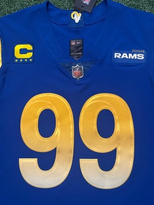 Aaron Donald Los Angeles Rams Blue Nike Vapor Elite Jersey Size 40