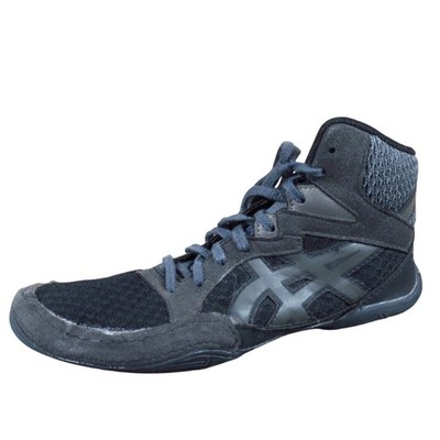 ASICS Snapdown 3 Boys Wrestling Athletic Shoes Size 4 Competition Black Grey