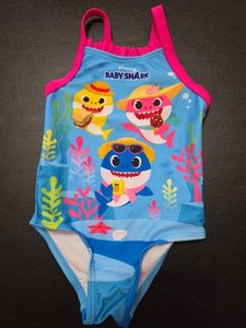 Girls Sz 12m Baby Shark Colorful 1pc Swimsuit
