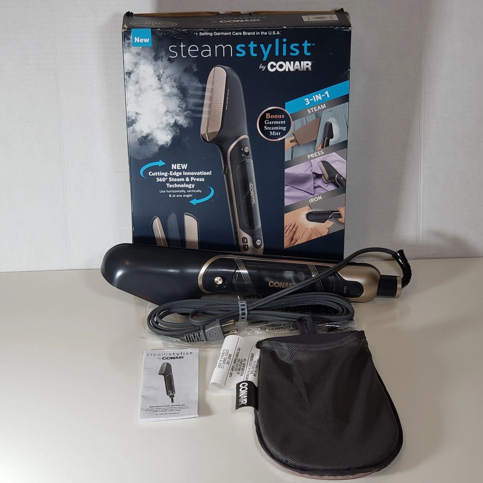 Conair Steam Stylist Iron Steamer 3-in-1 garment Care Innovation to Steam, Press