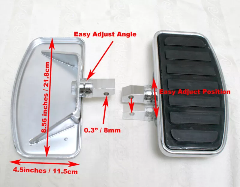 Adjustable Passenger Footboards Floorboards Fit For Honda Shadow Spirit 1100 750 Foto 4 de 4