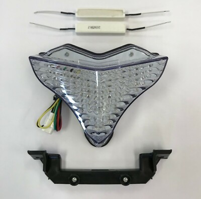 R1 Rear Light Led 09-14 Yamaha R1 LED CLEAR Tail Light Integrated Signals 2009 2010 2012 ...