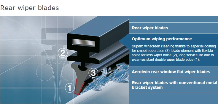 Limpiaparabrisas trasero Mazda 6 Hatchback 2002 a 2013 BOSCH Foto 3 de 4