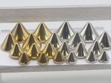 Craft DIY Metallic Silver Gold Acrylic Rock Punk Spike Taper Stud Beads 6mm-12mm