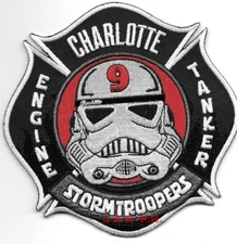 Charlotte  Station - 9 "Stormtroopers", North Carolina (4.5" x 4.5") fire patch