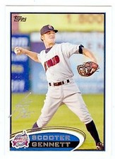 Scooter Gennett autographed baseball card 2012 Topps Minor League #175 Silver