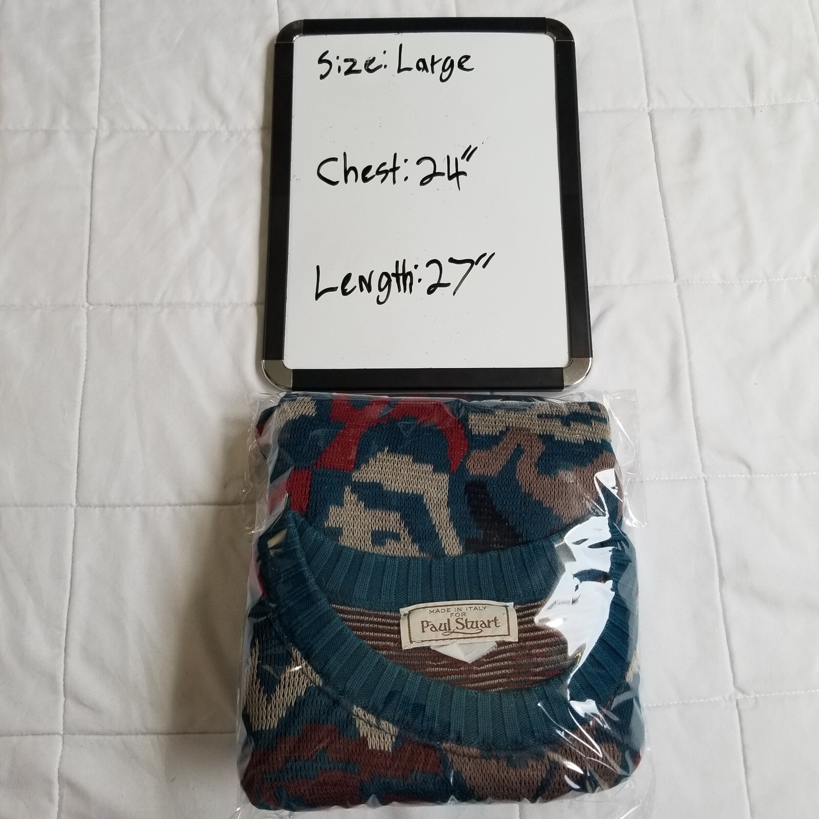 Paul Stuart Pattern Sweater - Pre Owned - Retro P… - image 15