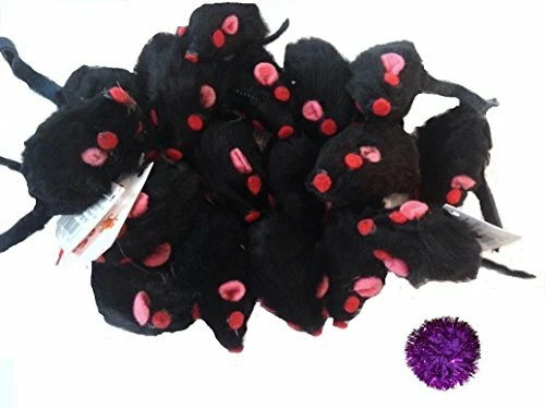 10 Furry Mice with Catnip  Made of Real Rabbit Fur Cat Toy Mouse Fun play - Image 2 of 4