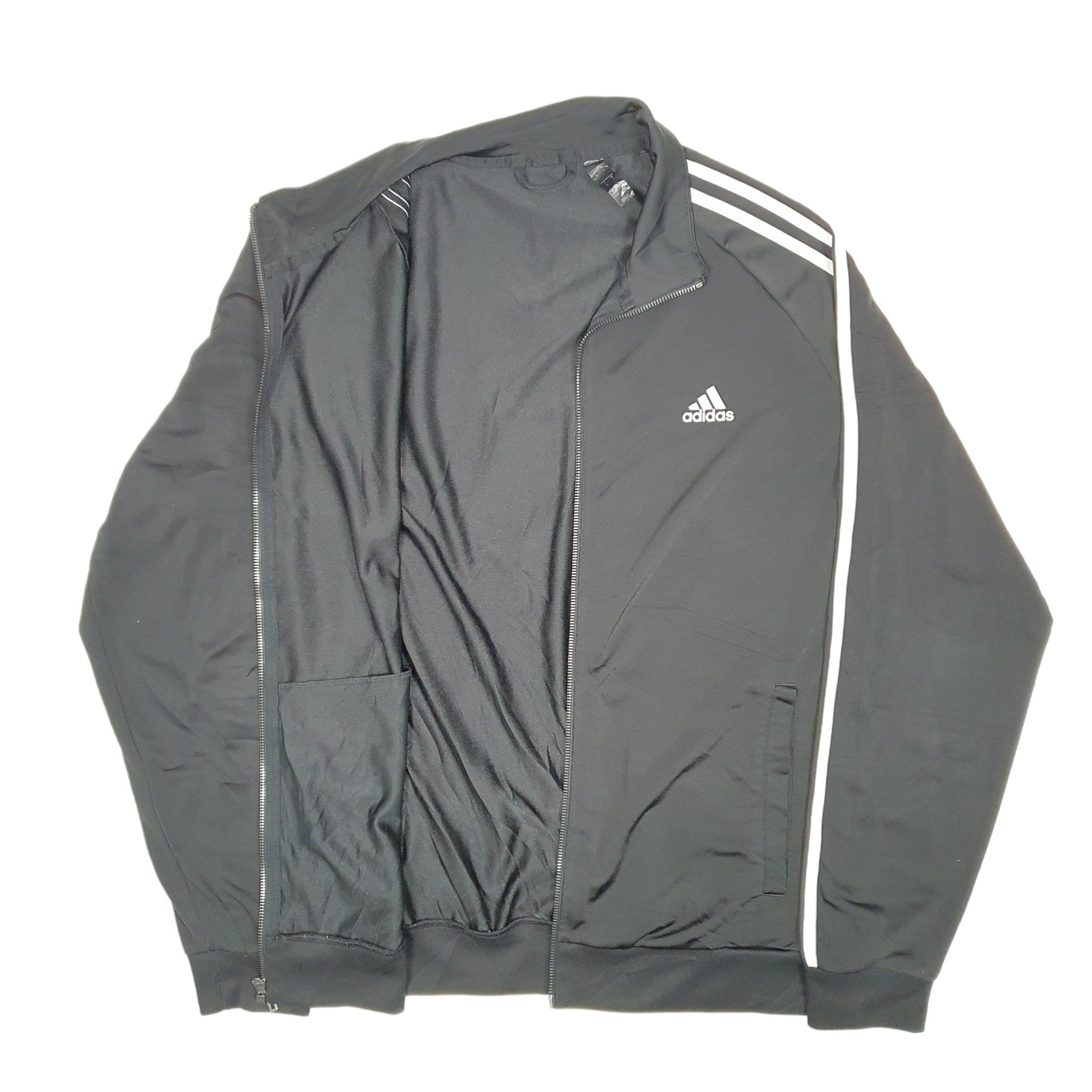 ADIDAS Full Zip Active Workout Gym Track Jumper Sweatshirt Mens L image 2