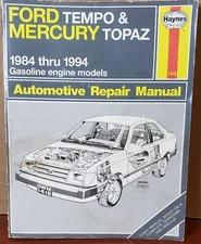 Haynes Auto Repair Manual Ford Tempo & Mercury Topaz 1984 thru 1994 36078 (1418)