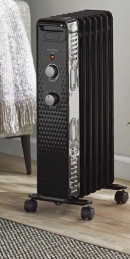mainstays 1500W mechanical oil filled electric radiator heater SWH07O2ABB |  eBay