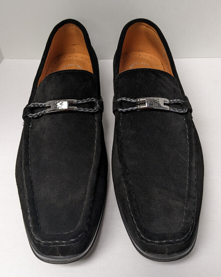 Stacy Adams Neville Moc Toe Bit Loafers, Black, Men display picture 1