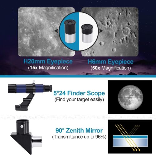 Telescopes for Adults Astronomy, 70Mm Aperture 300Mm Refractor Telescope for Beg - Picture 2 of 7