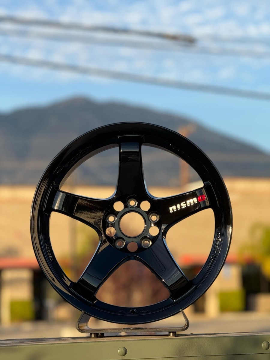 set of 4) Nismo LMGT4 18x10.5 +15 5x114.3 Black Wheels | eBay