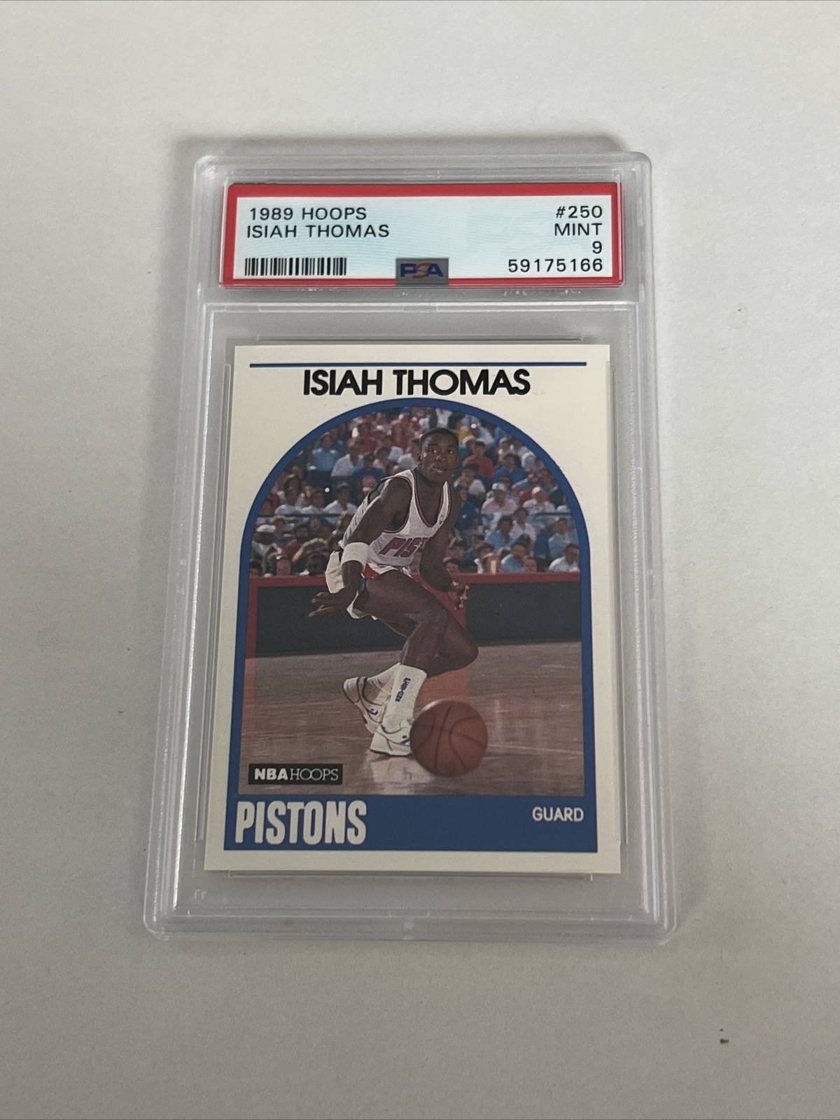 1989 NBA Hoops Isiah Thomas (PSA MINT 9) #250 Detroit Pistons