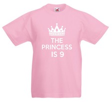 The Princess Is 9 - 9th Birthday Gifts T-Shirt For 9 Year Old Girls, Gift Ideas