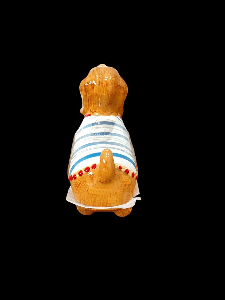 Dachshund Sausage Dog Butter Dish Cheese Ceramic Lid New with faults