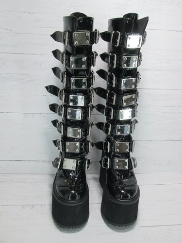white platform boots size 5