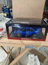 Autoart 1/18 Subaru New Age Impreza WRC Wide body Blue Rare 80394 2002 Rally