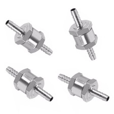 4 Pcs 8mm 516 Fuel Non-return One Way Check Valve Petrol Diesel Oil Aluminum