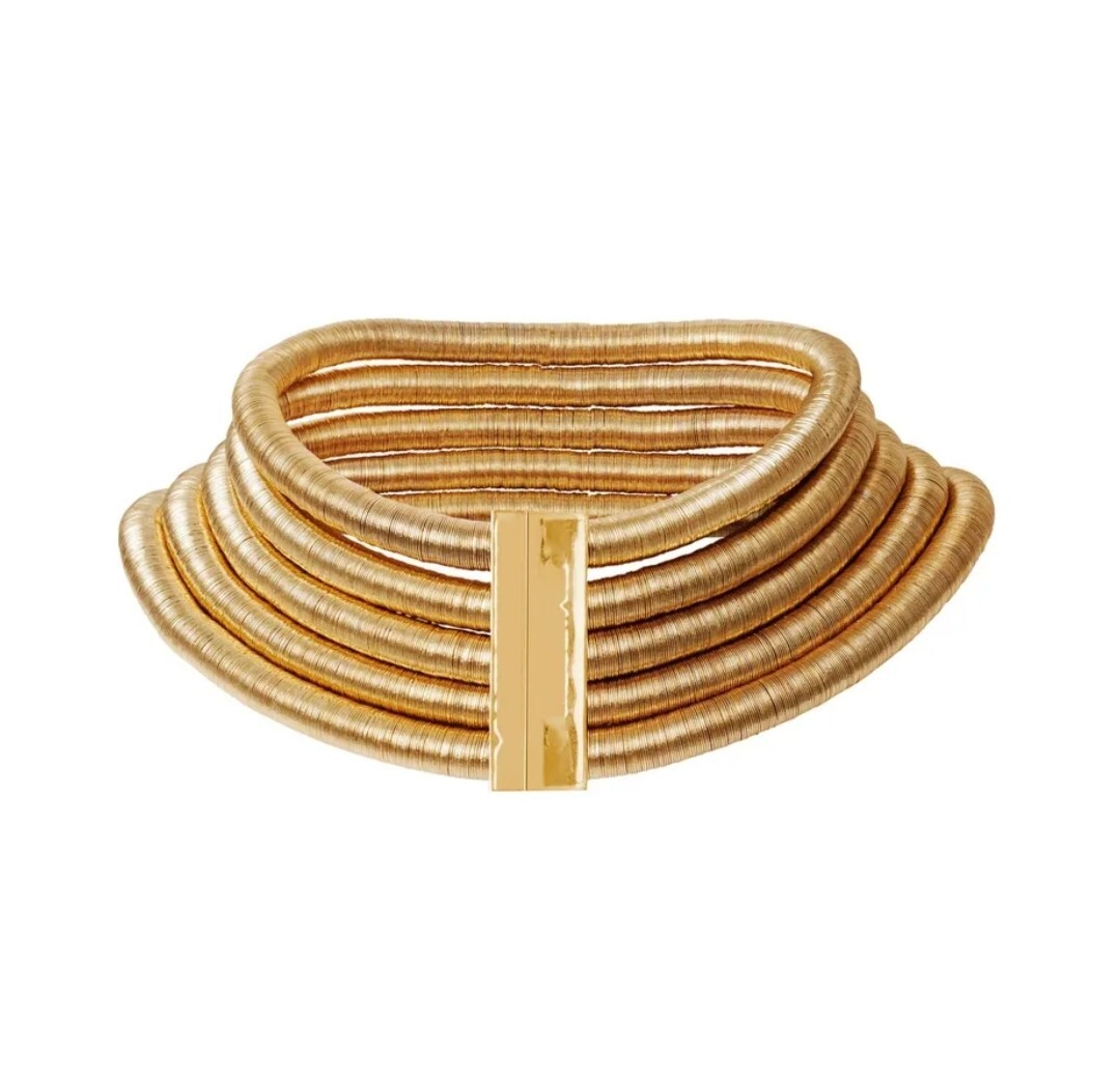 Balmain EN1LE596TDEN6FF 関税送料込 NIB Balmain HM Gold Roped Multi-strand Necklace Choker