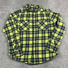 Stio Shirt Mens Medium Yellow Miter Lightweight Flannel Button Up Workshirt