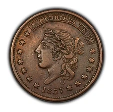 1837 Hard Times Token - Not One Cent - XF/AU - HT-48 - SKU-Z4875