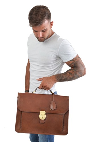 Cartella Ventiquattrore THE BRIDGE Briefcase borsa porta pc PELLE marrone  30x | eBay
